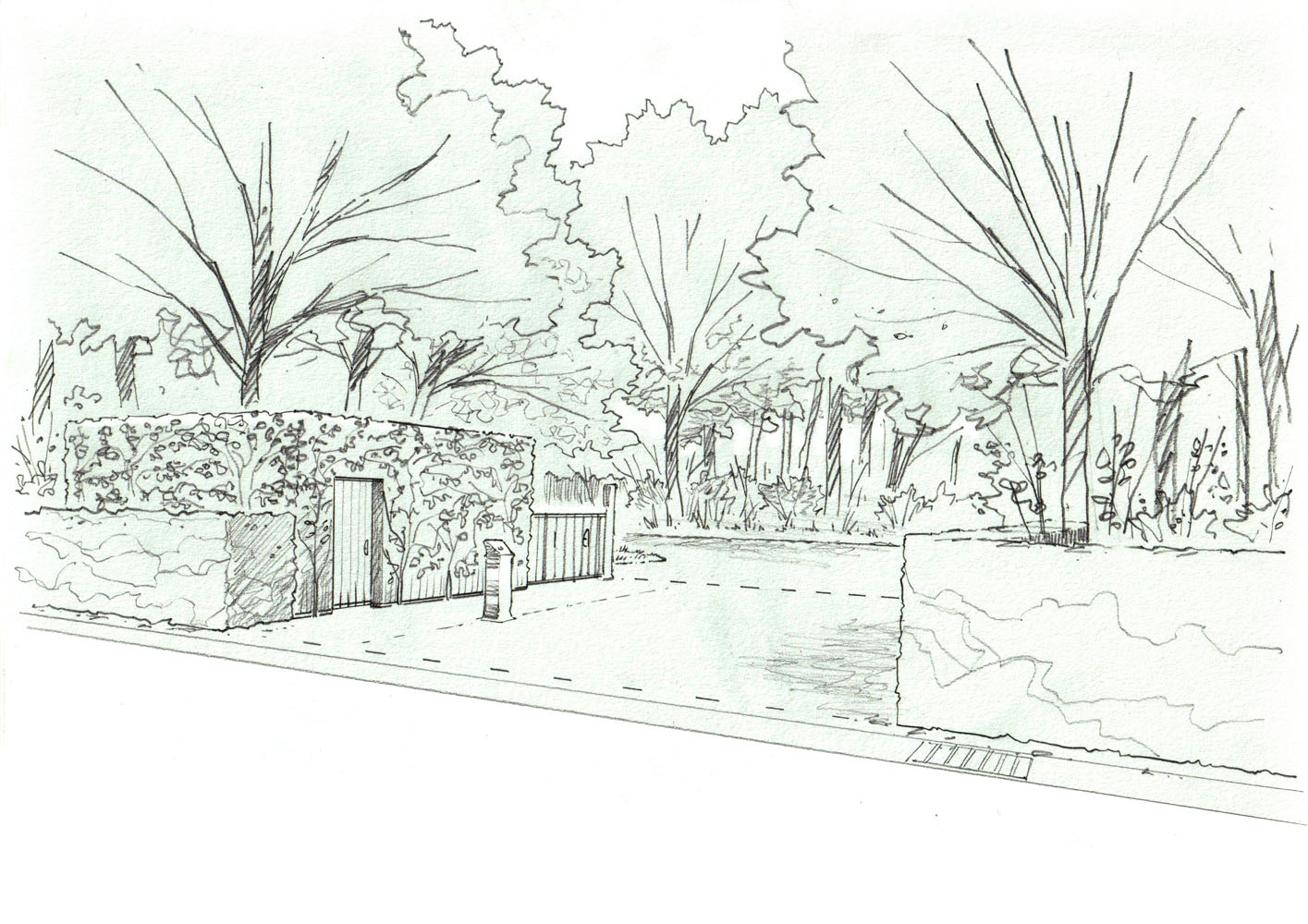 entrée depuis la rue